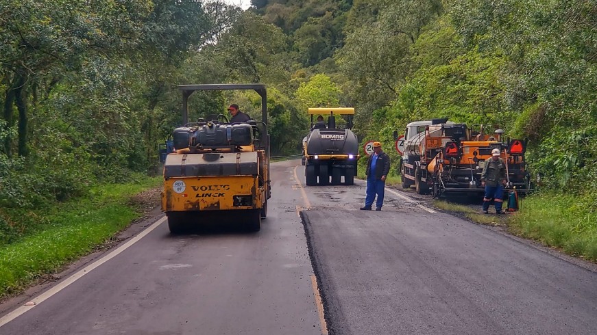 Obras na ERS-020 exigem atenção dos motoristas