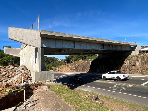 Obras do viaduto de Gramado estão em estágio avançado