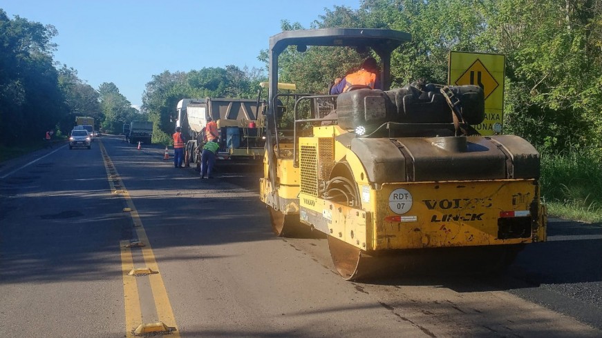 Obras na RSC-453 em Cruzeiro do Sul