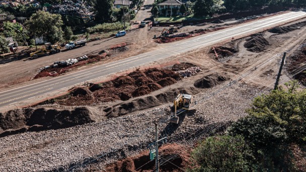 Construção de rotatória na RSC 453 em Lajeado Edivan Rosa 2