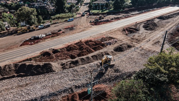 Construção de rotatória na RSC 453 em Lajeado   Edivan Rosa 2