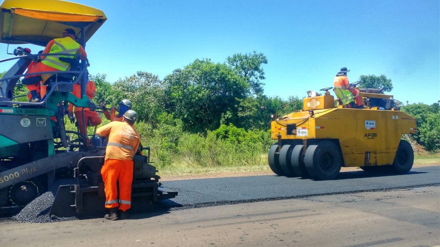 Obras no asfalto rodovia EGR Raphael Nunes