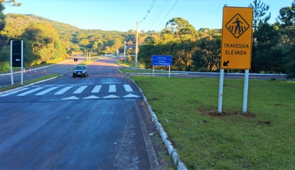 Nova travessia elevada no km 1 da ERS-466, em Canela