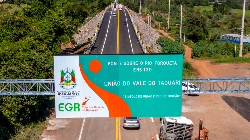 Um ano de reconstru&ccedil;&atilde;o: ponte sobre o Rio Forqueta consolida avan&ccedil;o na mobilidade e acesso regional